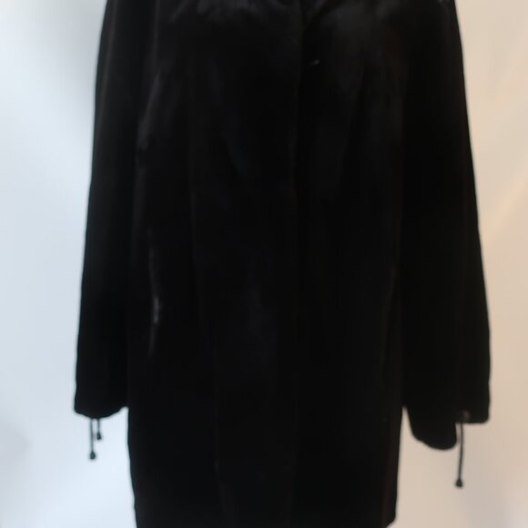 Womens Christie Brothers Black Sheered Mink Jacket L - Picture 10 of 14